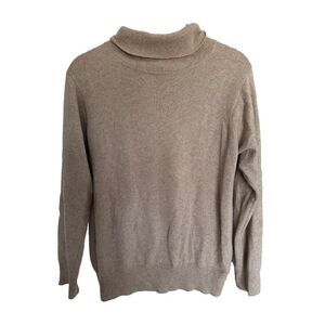 Croft & Barrow 100% Cashmere Beige Turtleneck Sweater Women's M Classic